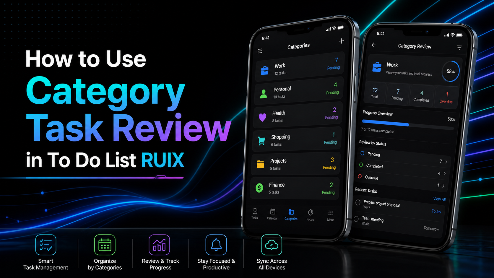 How to Use Category Task Review in To Do List RUIX