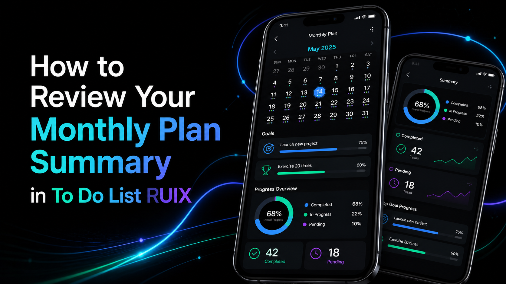 How to Review Your Monthly Plan Summary in To Do List RUIX