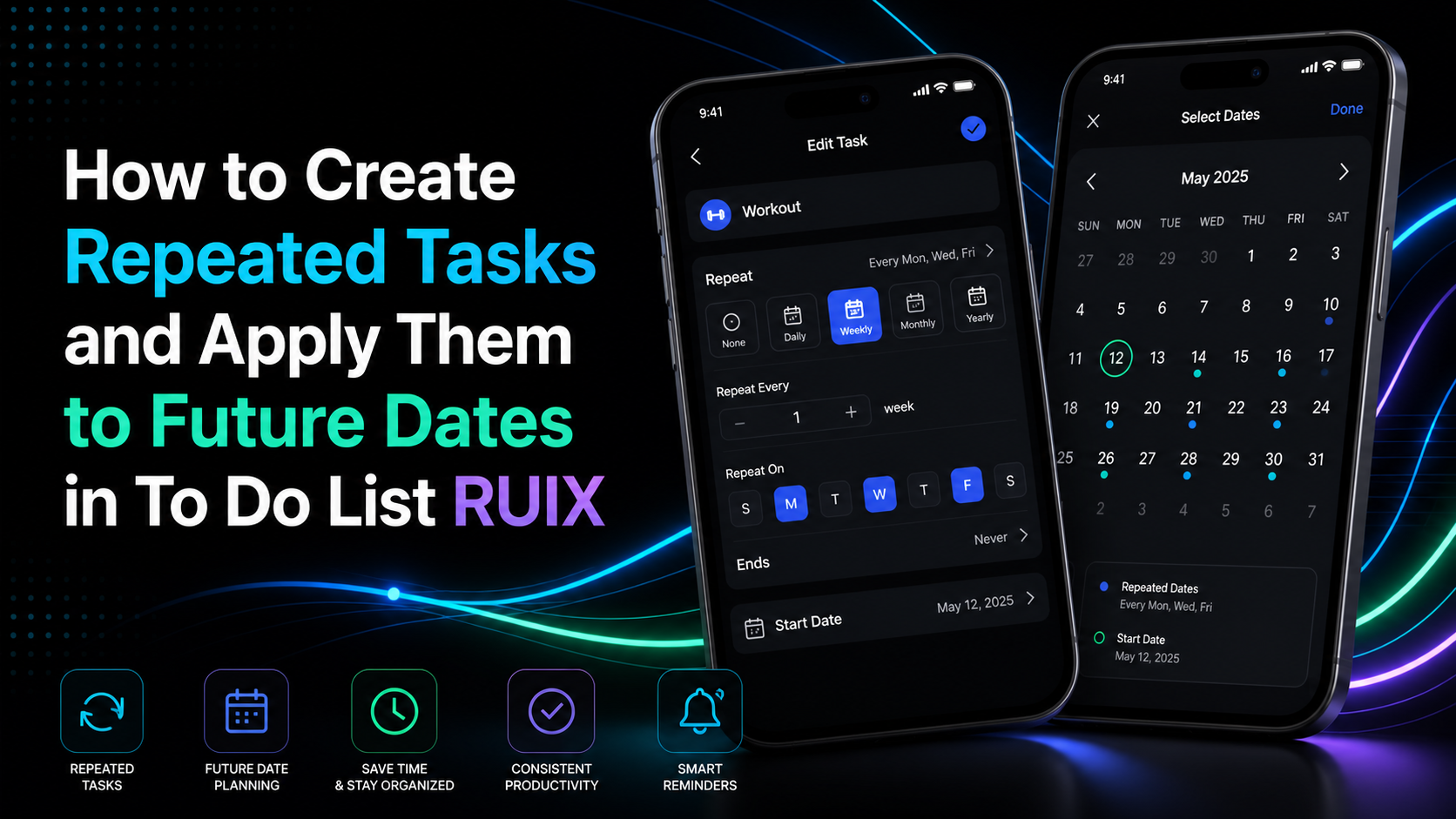 How to Create Repeated Tasks and Apply Them to Future Dates in To Do List RUIX
