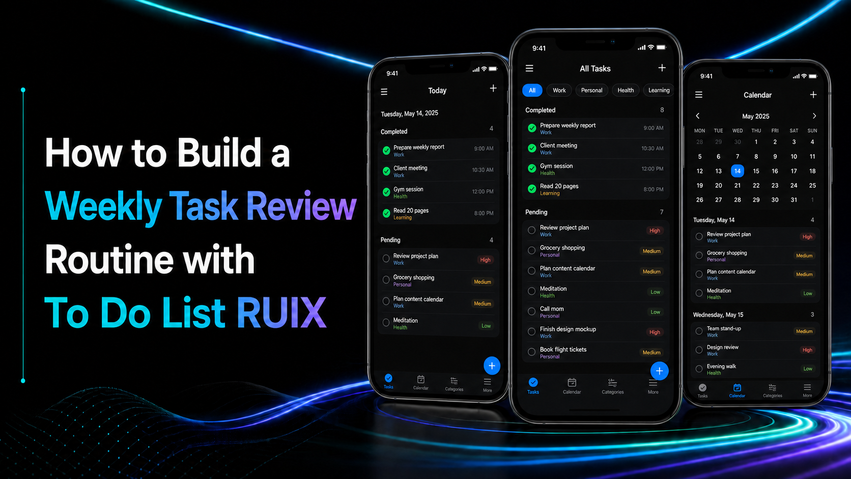 How to Build a Weekly Task Review Routine with To Do List RUIX
